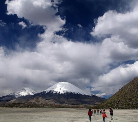 El lago Chungará en el norte de Chile